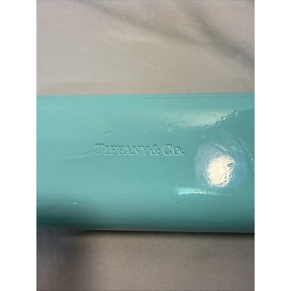 Authentic Tiffany & Co. Hard Clamshell Eyeglass Sunglasses Case Only Blue